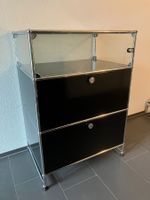 USM-Regal mit Glasaufsatz, schwarz,Glas/chrom,NEU!
