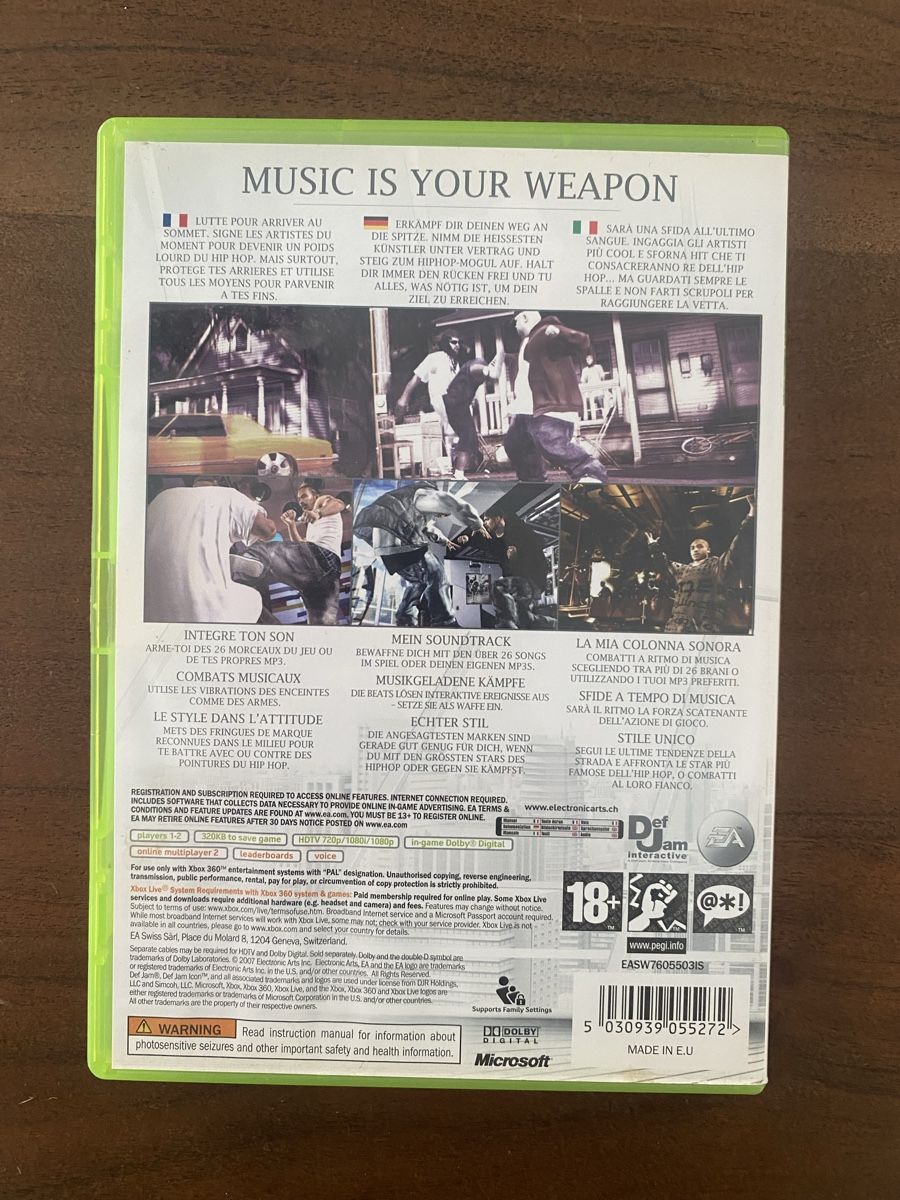 Microsoft Giochi: Def Jam Icon für Xbox 360 – Usato da Thunstetten venduto da Virus_33 2