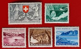 PRO PATRIA SATZ 61 - 65 1953** POSTFRISCH