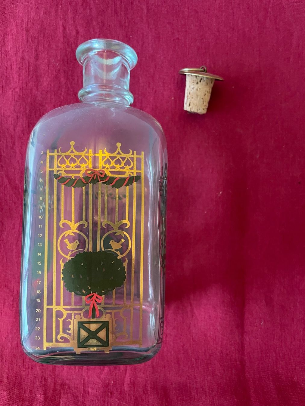 Holmegaard Bottiglie: Holmegaard Danemark - Belle bouteille de Noël – Usato da Cologny venduto da VintageFlamingo 3