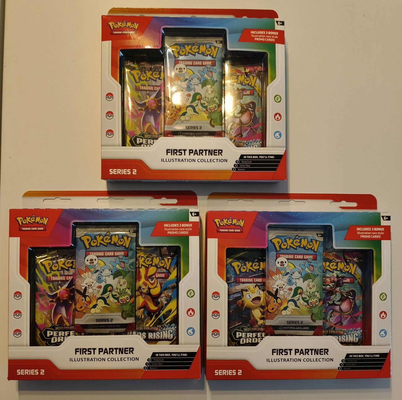 Pokémon Carte collezionabili: 3x Pokémon First Partner Illustration Collection Series 2 EN – Nuovo e nell'imballaggio originale da Gossau SG venduto da Bummelz