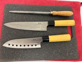 Chinesische Profi Messer + Schleiffstahl