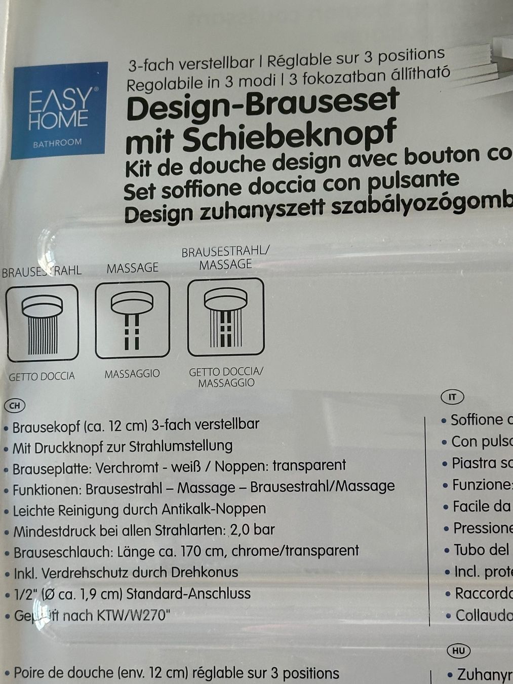 Duschbrausen: Duschbrauseset – Neu und originalverpackt aus Obstalden von Porco13 4