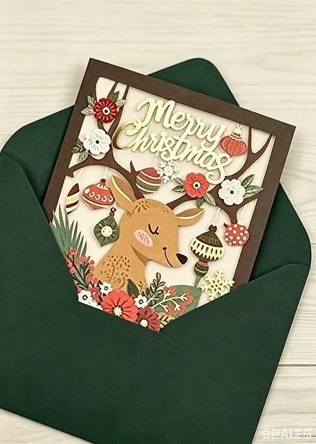 Cartoline: Filigrane Weihnachtskarte mit farbigem Umschlag – Nuovo e nell'imballaggio originale da Zürich venduto da Grussatelier 1