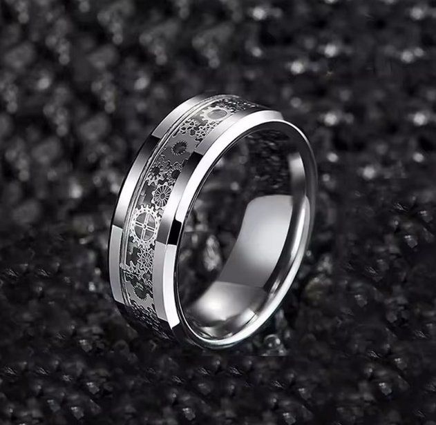 Anelli: Industrial Steampunk Chromstahl Ring Size 11 – Nuovo (secondo la descrizione) da Schwanden GL venduto da UHRKNALL 1