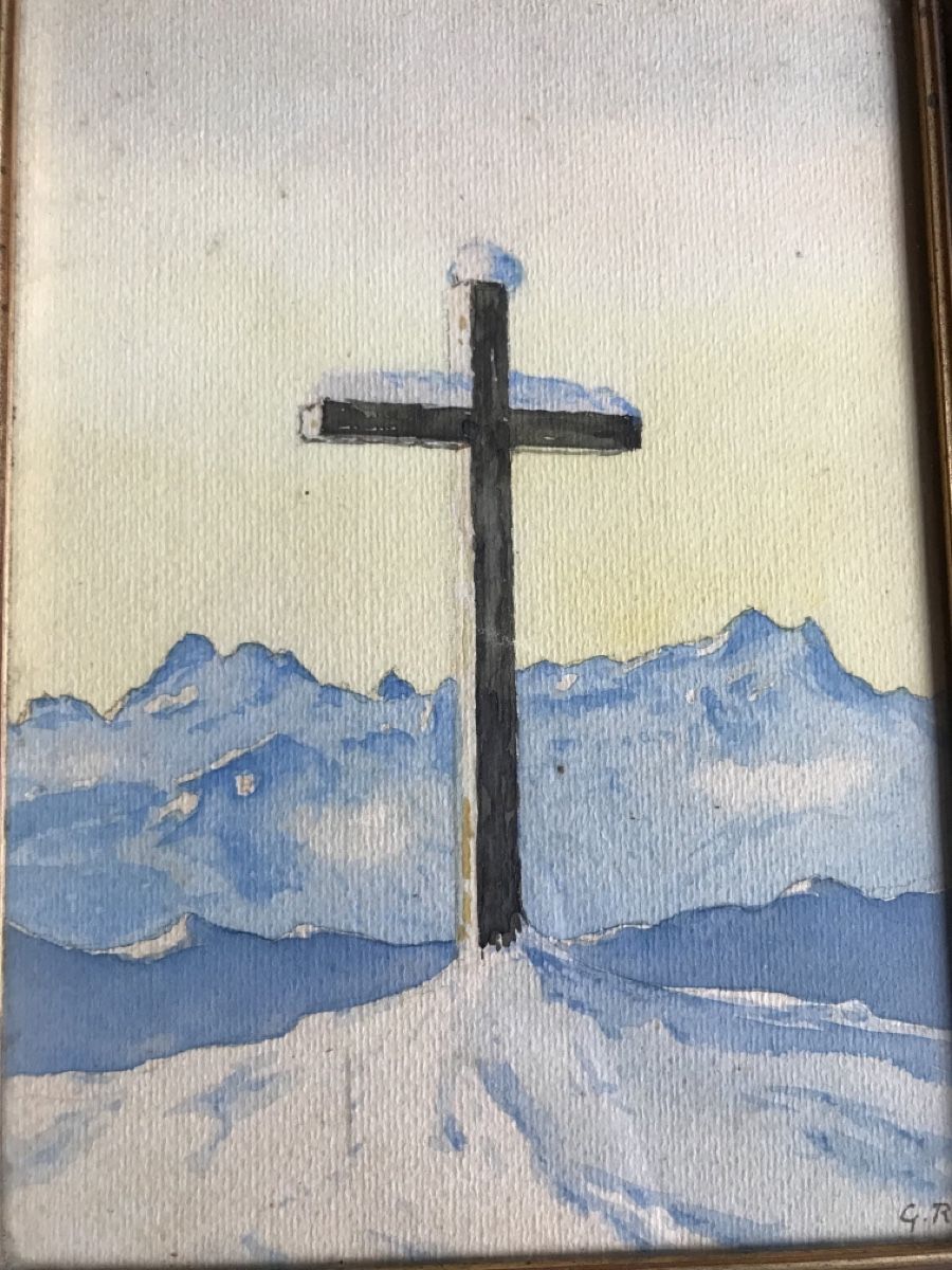 Gemälde: Zeitloses Aquarell Monogramm G.R. – Gebraucht aus Wolfhalden von SecondAntique 5