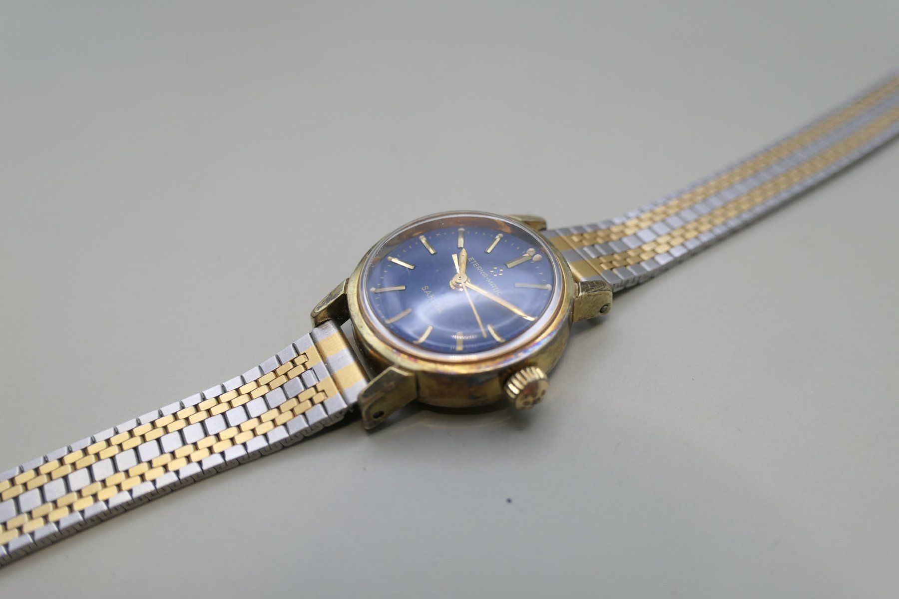 Eterna Uhren: Eterna-Matic Sahida Damen Automatic Vintage Blau – Gebraucht aus Thun von CHRONOTIKA 1