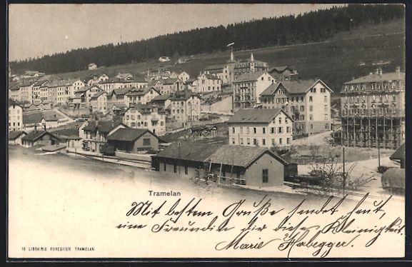 Cartes postales: AK Tramelan, Blick auf den Bahnhof – D'occasion à Berlin par bartko-reher