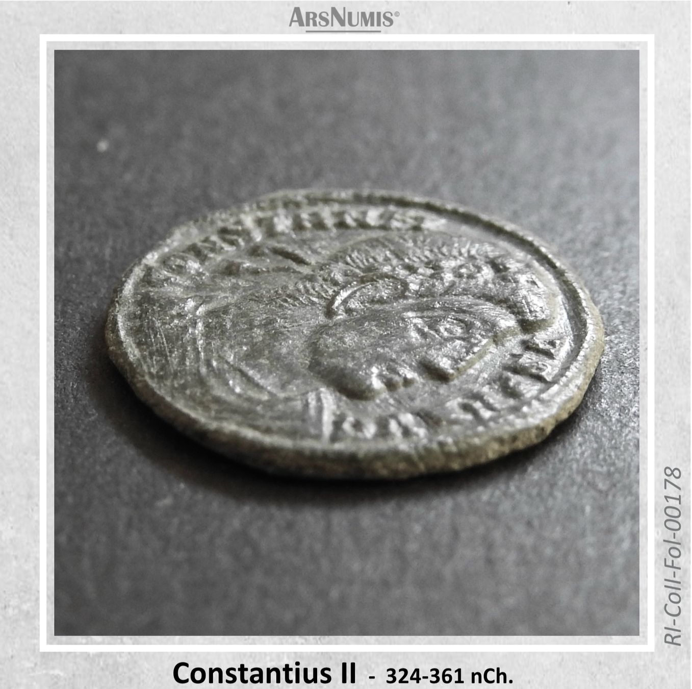 Tutti le monete: Antike römische Münze / Constantius II / 324-361 nCh. – Usato da Oberwil b. Zug venduto da ArsNumis 2