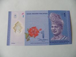 Original 1 Ringgit Malaysia Note - Unzirkuliert!