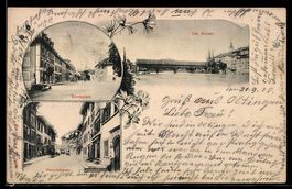 AK Olten, Alte Brücke, Kirchplatz, Hauptstrasse