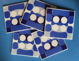 Italienische Designerkacheln! (1971) “ Domino Blue” RAR!