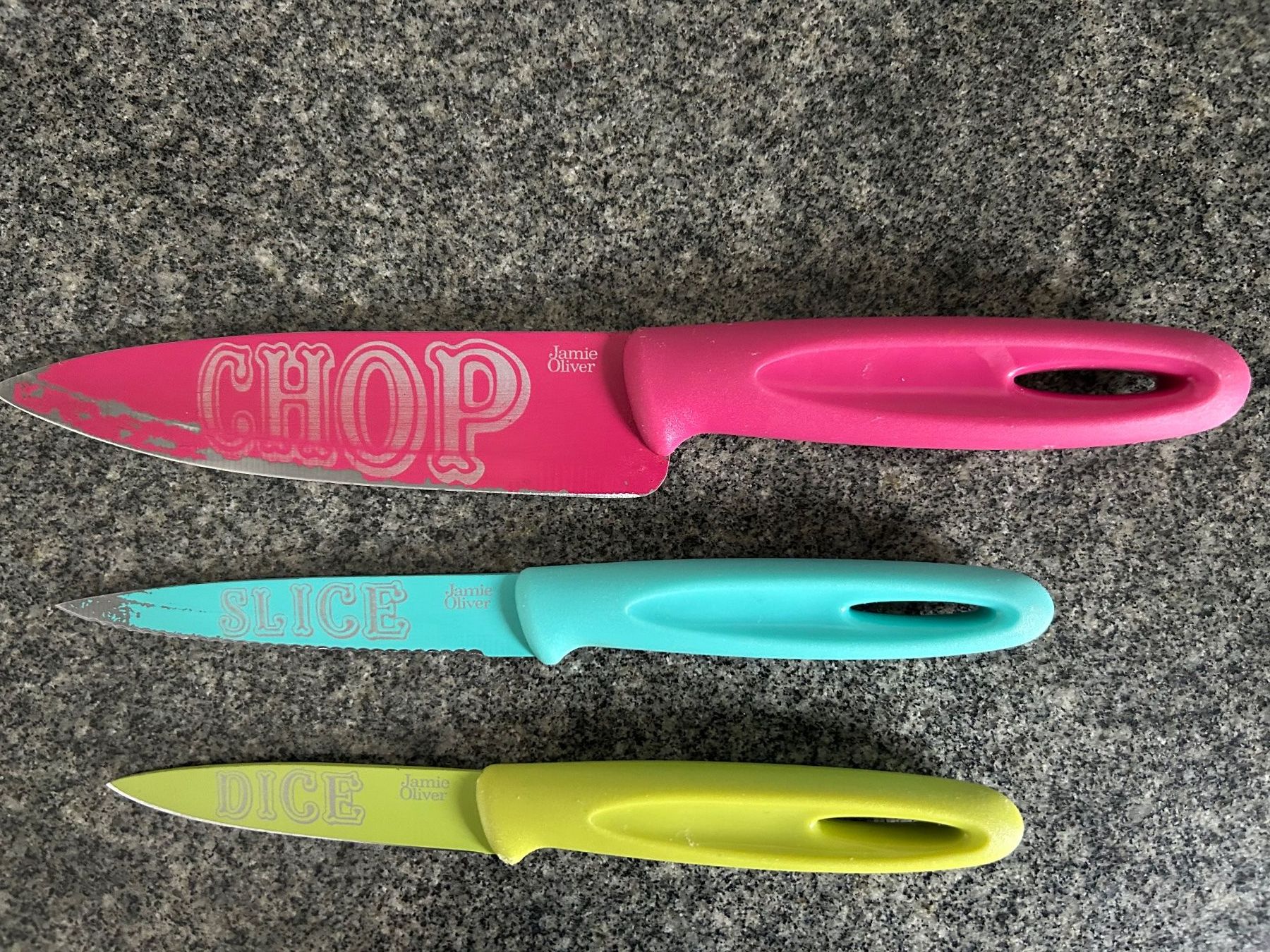 Coltelli: Jamie Oliver Messer-Set (Chop, Slice, Dice) – Usato da Emmen venduto da Carbru