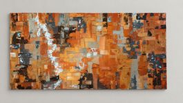 Abstraktes Gemälde auf Leinwand 60x120 cm