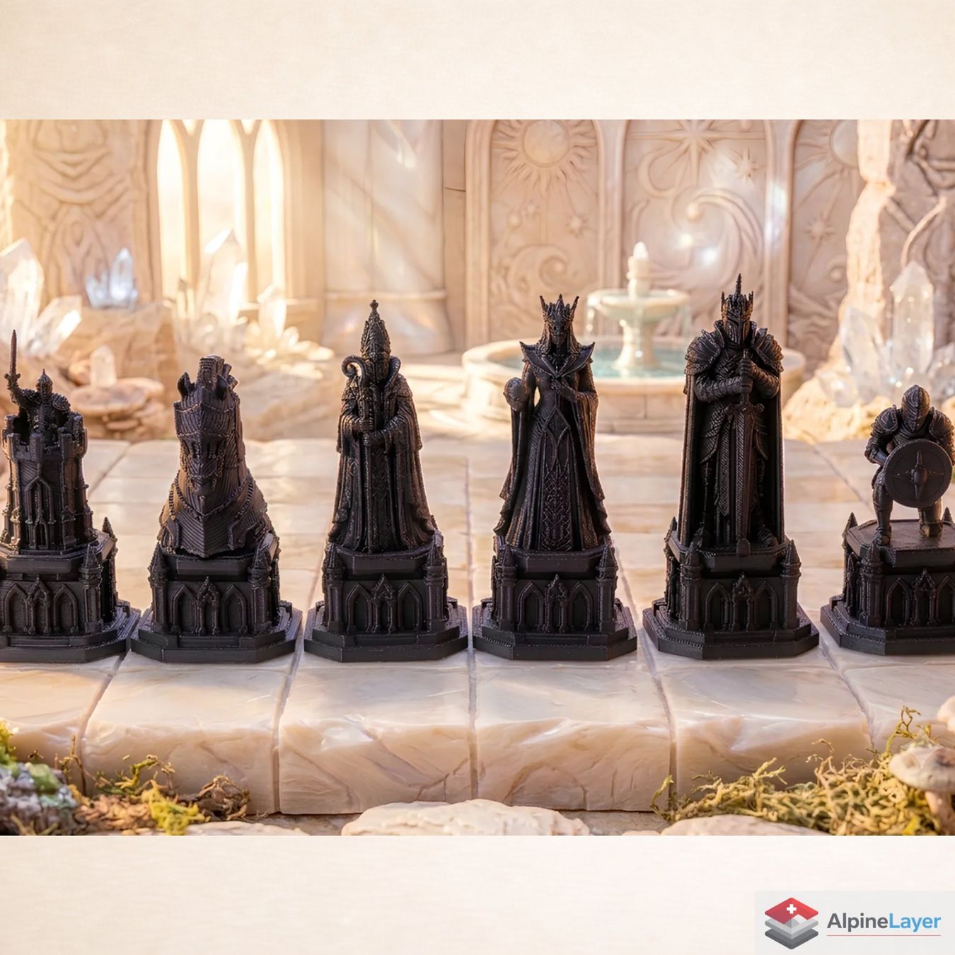 Giochi: Fantasy Chess Set Gothic Medieval Chess Pieces - 3D Printed – Nuovo (secondo la descrizione) da Losone venduto da AlpineLayer