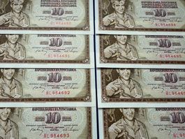 Belgrad 1968 - Jugoslawien - 8 x 10 Dinara UNC