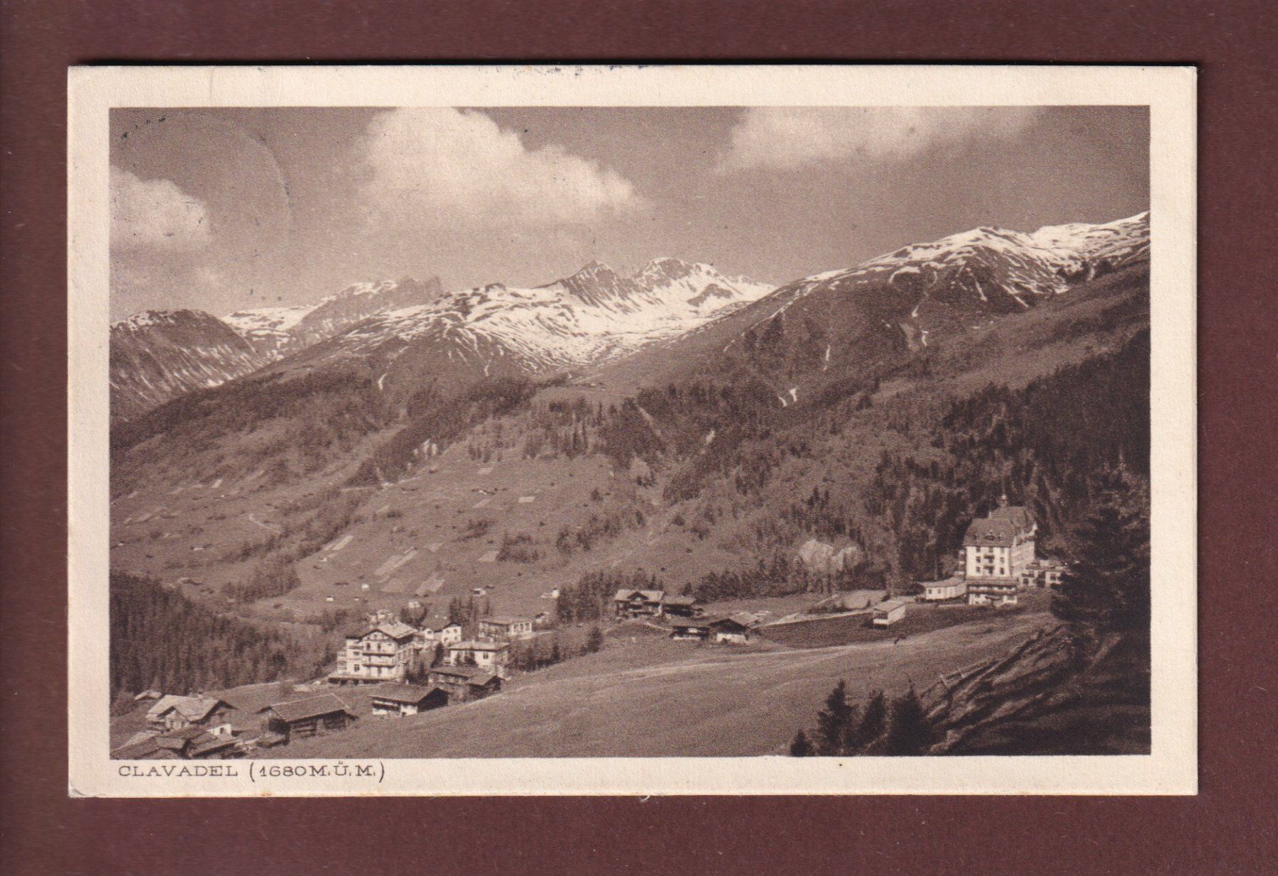Ansichtskarten: DAVOS-CLAVADEL - 1919 – Gebraucht aus Pully von nicecards