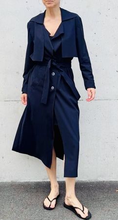 Jan ’n June Sommer-Trenchcoat dunkelblau – Gr. XS
