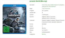 Jurassic World (Bluray)