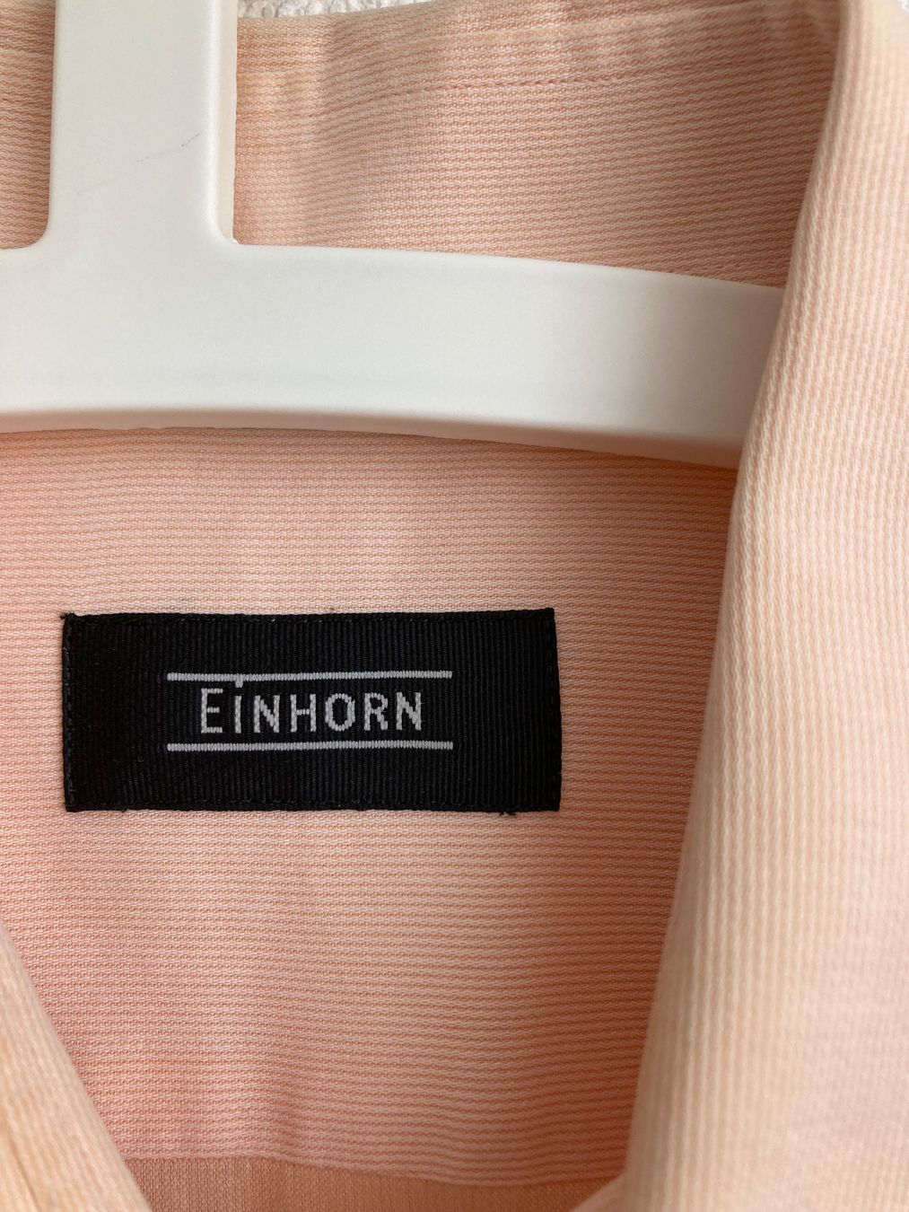 Camicie: Herrenhemd v. Einhorn, Gr. 42, apricot – Usato da Diepoldsau venduto da mabeapt 2