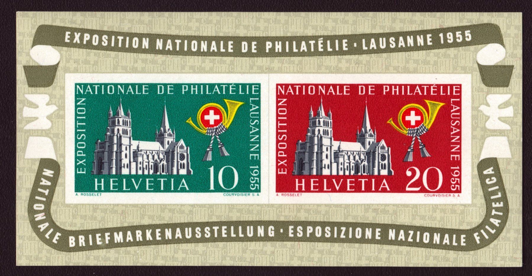 Tutti i francobolli: W35 1955 bloc neuf ** – Usato da Delémont venduto da Silte