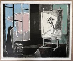 Max Truninger (1910–1986) – Litho «Atelier» num. sign. Rives