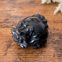 ✲ Goldschein Obsidian Drachenschildkröte ✲ 82g /48mm Longgui