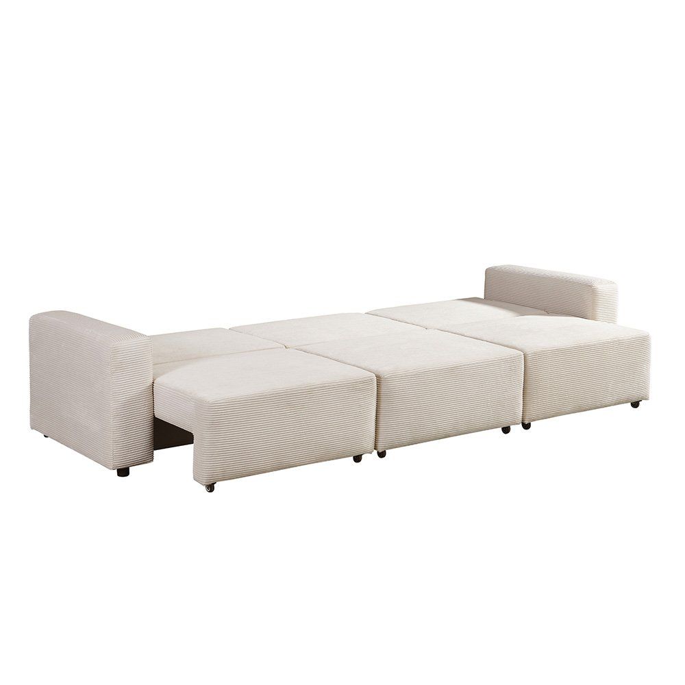 Sofas: Modulares Schlafsofa VERA M - 295x92cm Beige – Neu und originalverpackt aus Wallenwil von toesstal-vertrieb 6