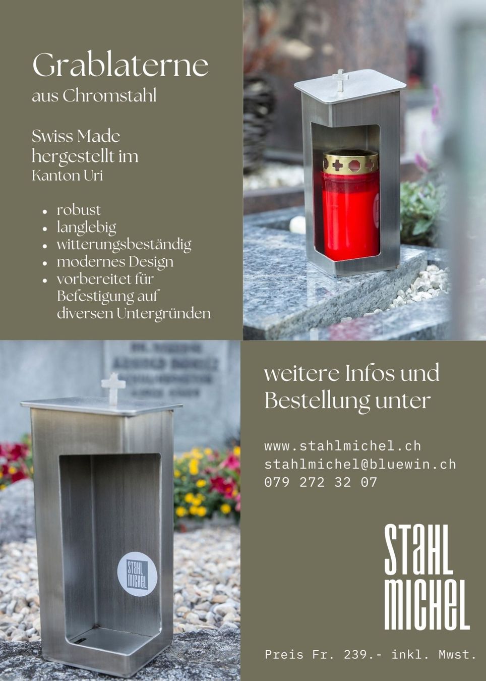 Altro in Decorazioni & Accessori: Grablaterne handmade in Uri – Nuovo e nell'imballaggio originale da Schattdorf venduto da Wurmgeige 4