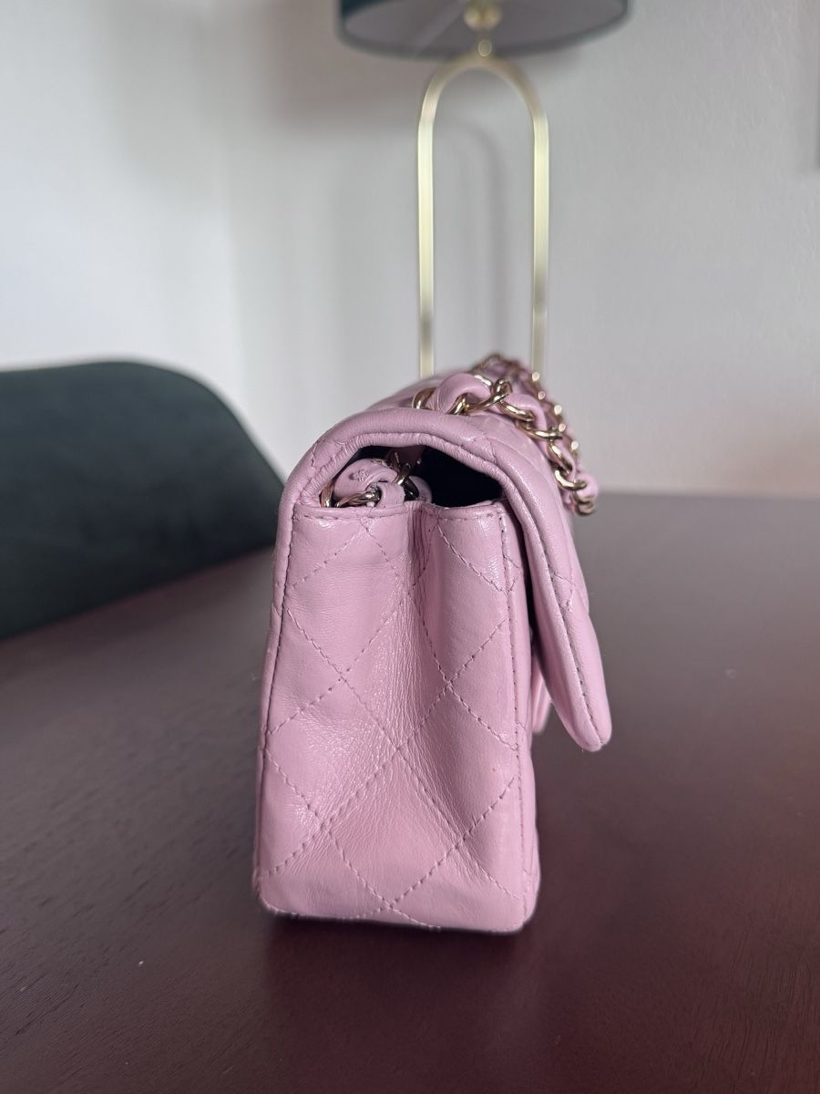 Chanel Borse: Chanel Mini Rectangular Flap Bag Light Pink Leather – Usato da Zürich venduto da amber123 1