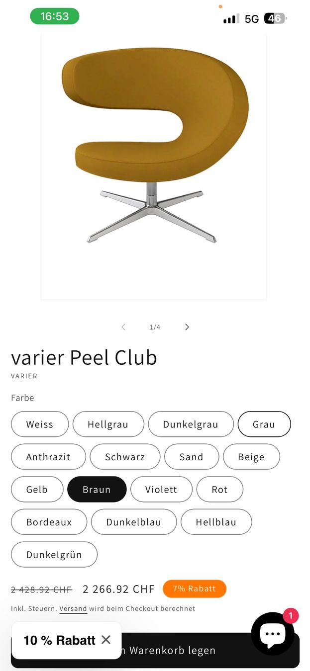 Varier Poltrone: Sessel varier Peel Club – Usato da Ehrendingen venduto da surie01 1