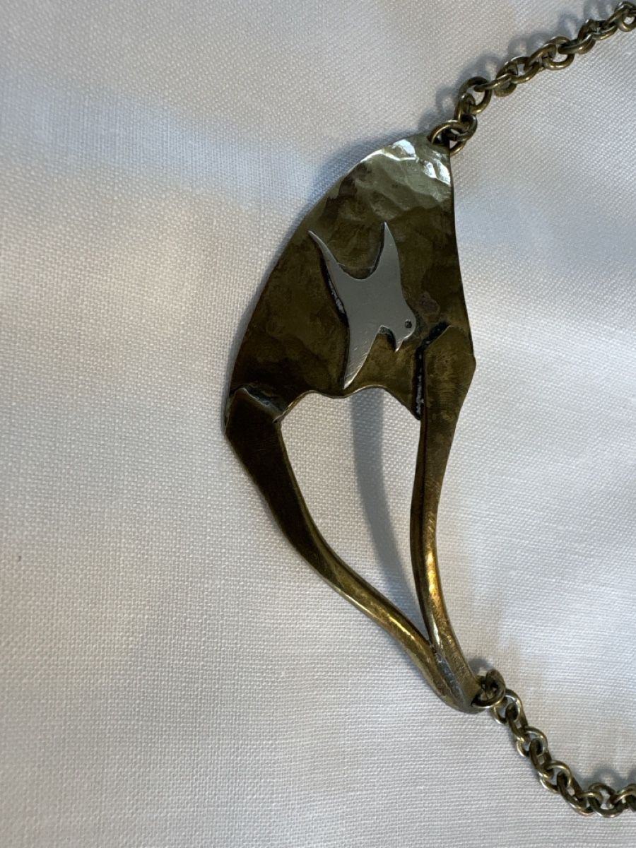 Catenine: Halskette mit Vogelmotiv bronzefarben modeschmuck – Usato da Thun venduto da Gitarre-1 2