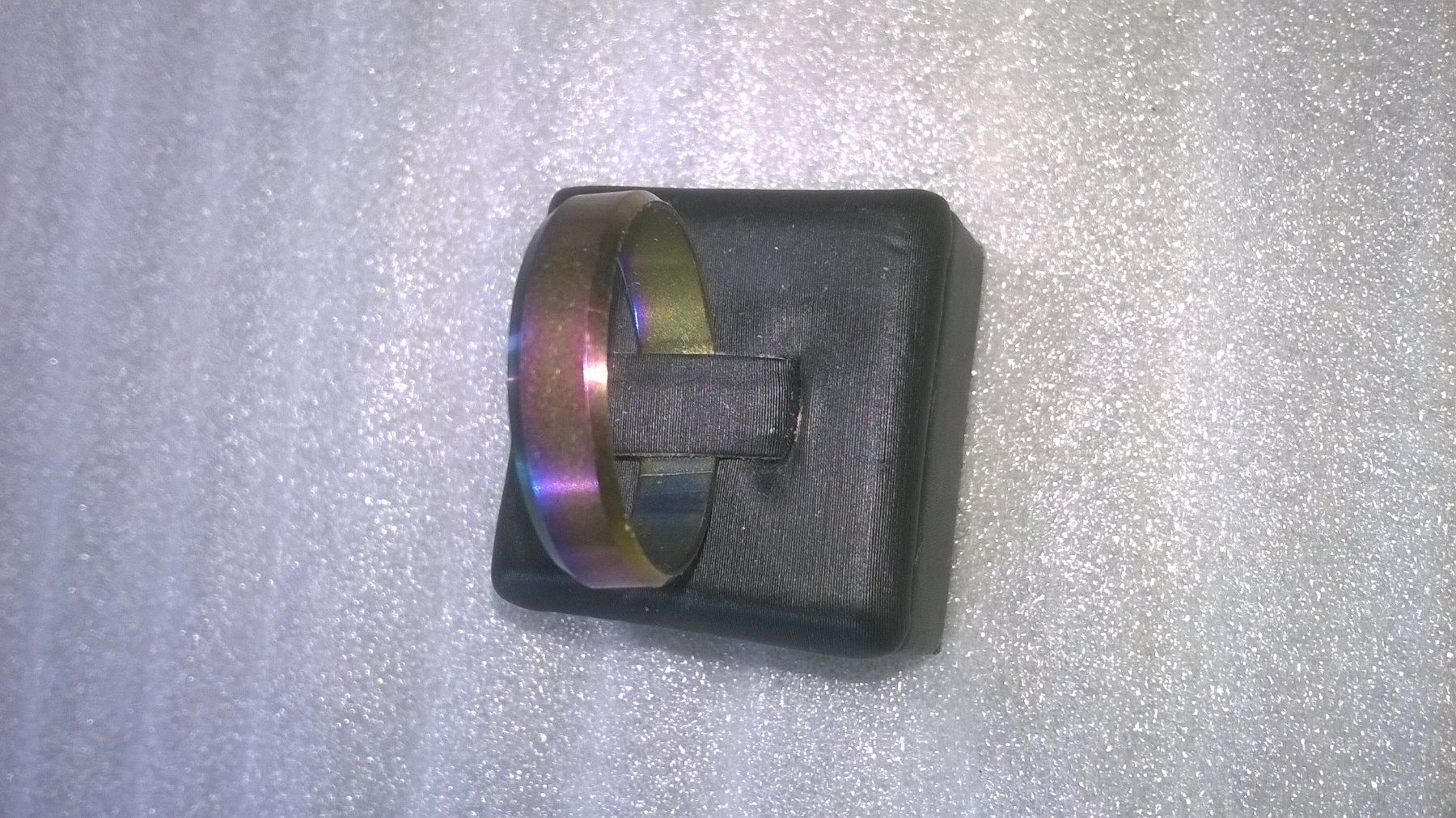 Bagues: RING EDELSTHAL,316L,,REGENBOGEN FARBE,,,GLANZIG – Neuf (Voir description) à Basel par bijoutrie_4 1