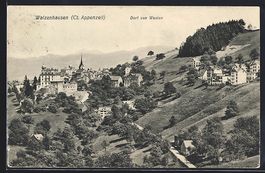 AK Walzenhausen, Dorf von Westen, 1910