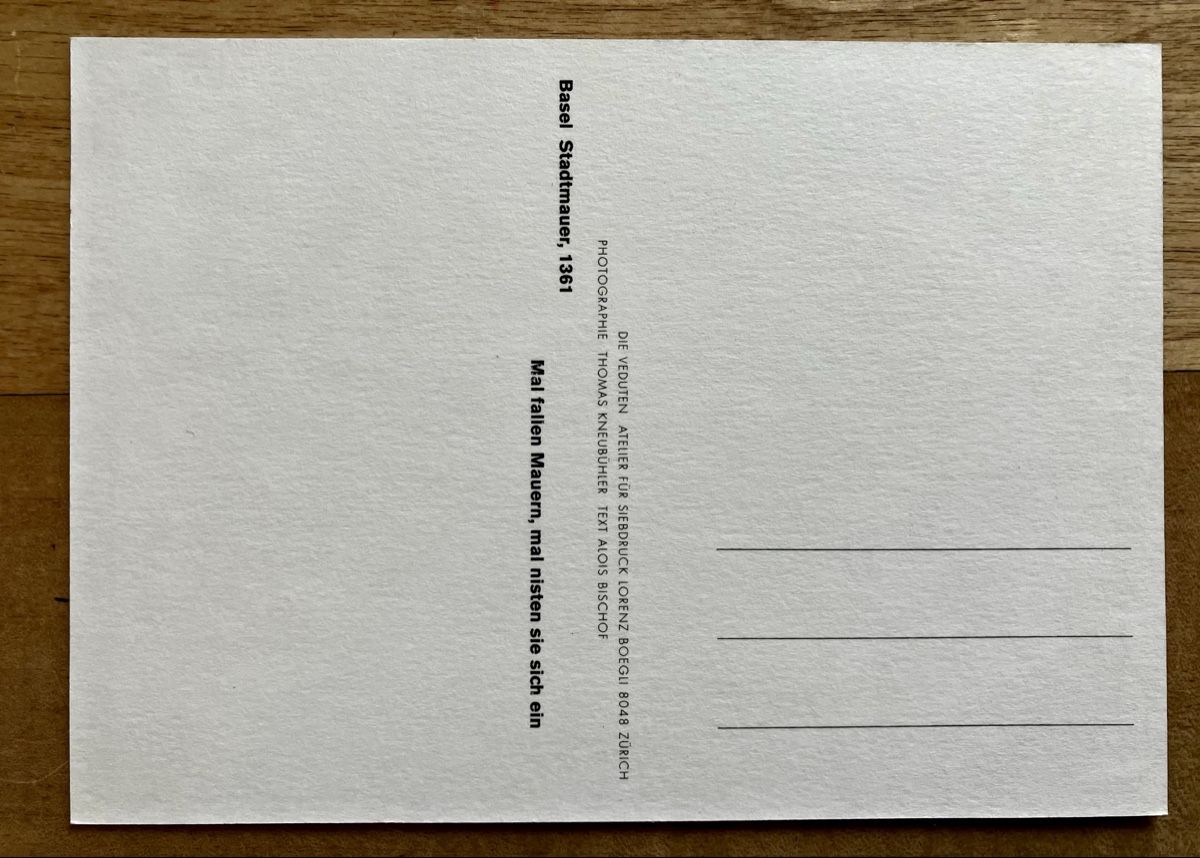 Ansichtskarten: AK Basel, Lorenz Boegli Druck – Neu (gemäss Beschreibung) aus Buchs AG von Allerleis 1