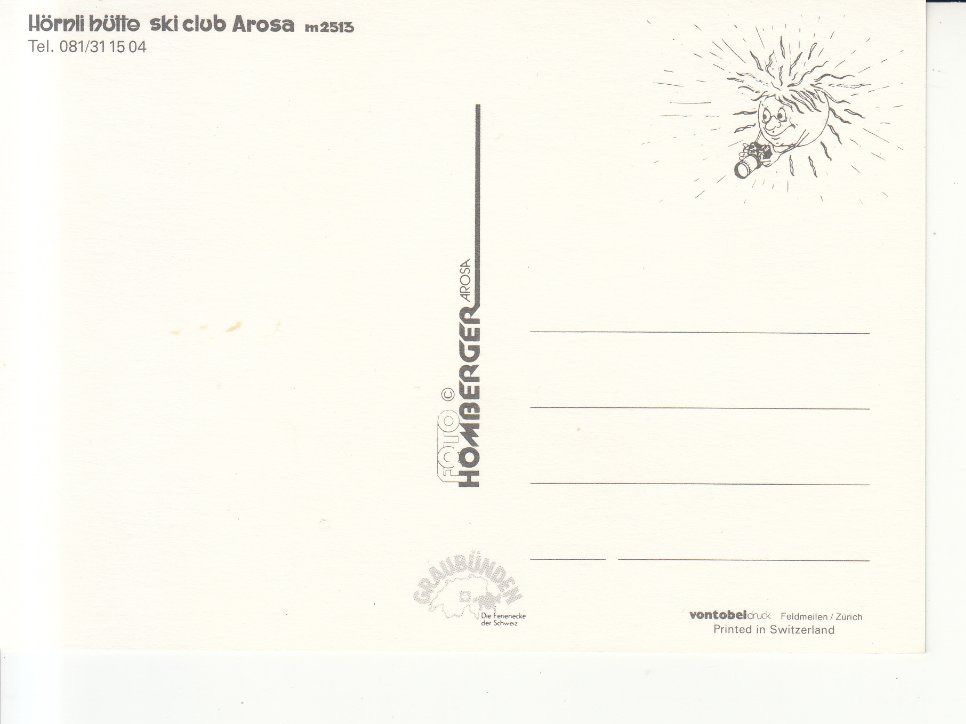 Cartoline postali: Hörnlihütte ca. 1980 – Usato da Bürglen TG venduto da StampGraf 1