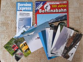 Konvolut Bernina Express : 100 Jahre Bernina Bahn, Prospekte