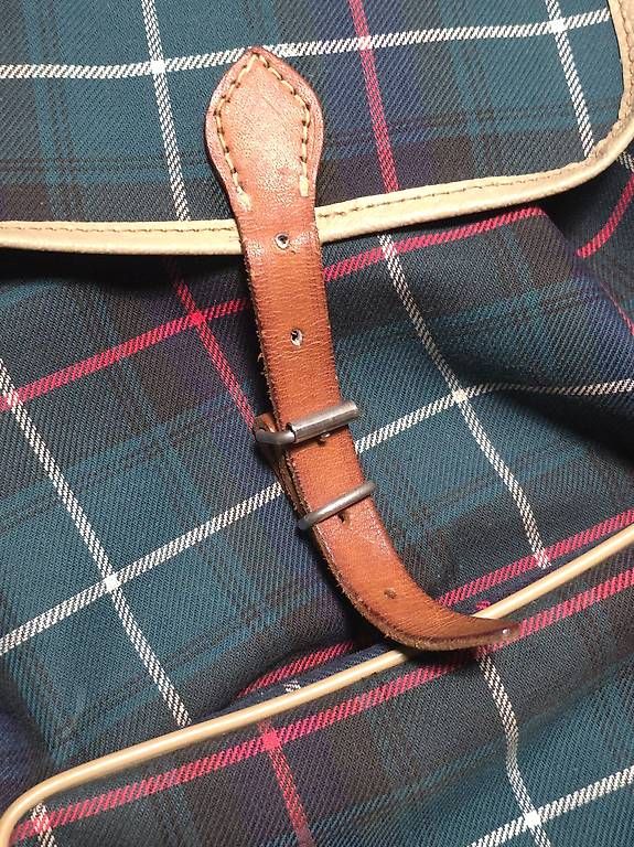 Rucksäcke: Vintage Karo Rucksack Leder + Stoff – Gebraucht aus Stallikon von rob_62w9 4