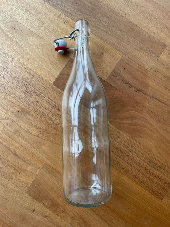 1-Liter Flasche aus Glas mit Verschluss | Kaufen auf Ricardo