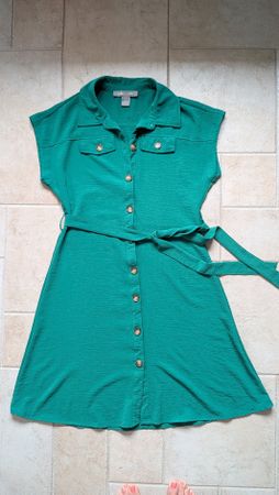 Green Lark + Grey Ladies Dress M