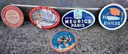 VTG Kofferaufkleber RIO Croce Rossa BAHIA Buenos Aires PARIS