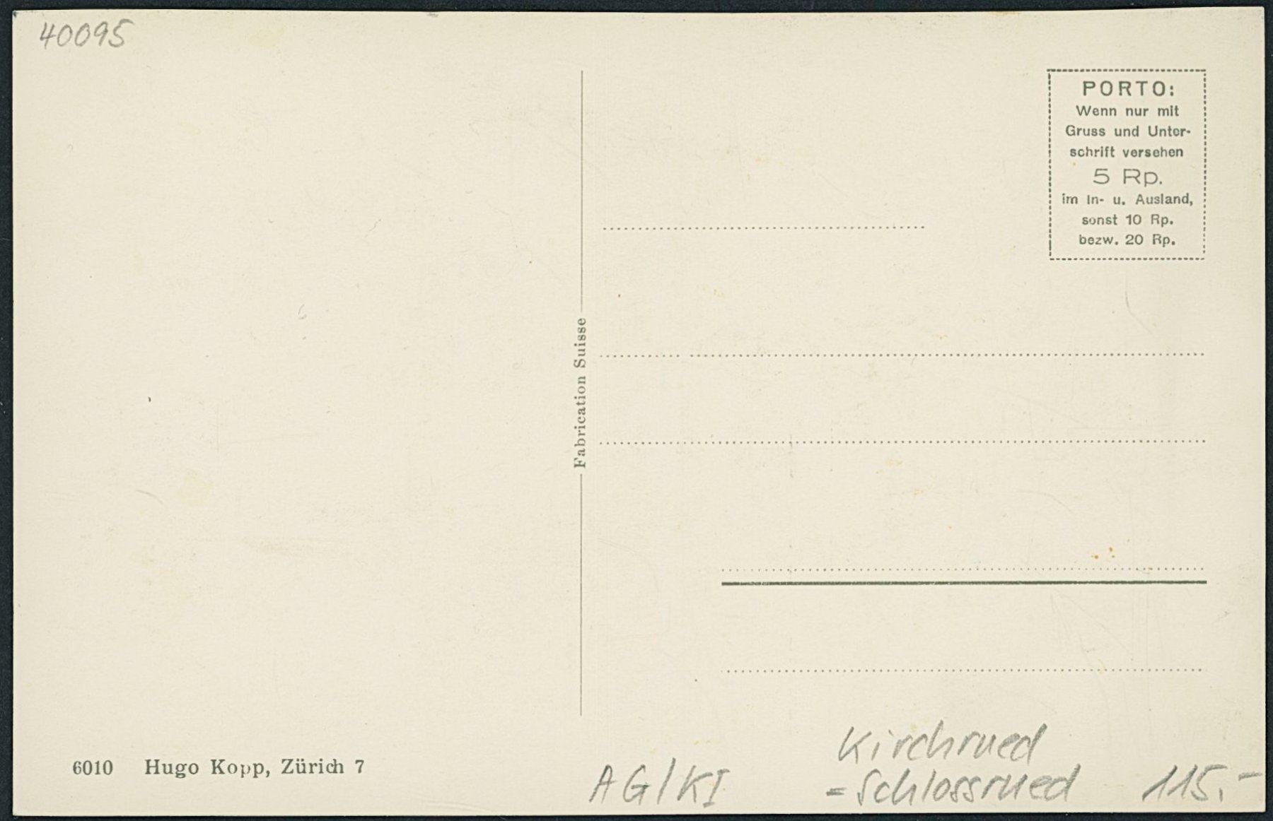 Cartoline postali: AG Kirchrued - Schlossrued – Nuovo (secondo la descrizione) da Schindellegi venduto da leecollect 1