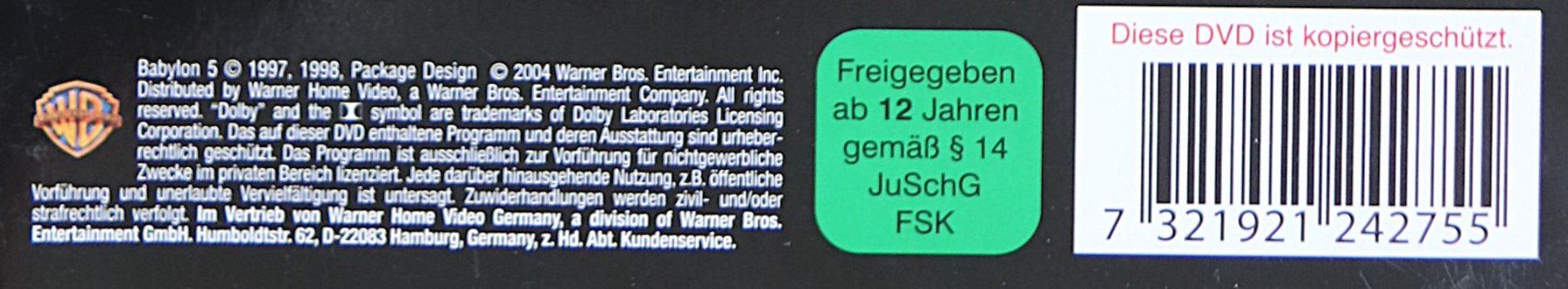 Alle DVDs: Spacecenter Babylon 5 Staffel 5 – Gebraucht aus Glattfelden von Sirax 2
