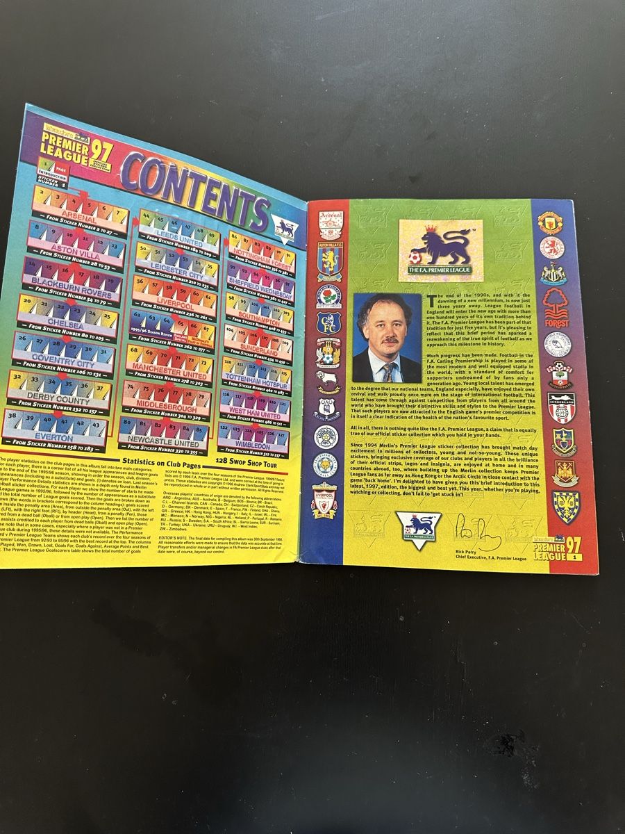 Panini Carte collezionabili: Panini Premier League 97 Sticker Collection – Usato da Bern venduto da LOGAN7 1