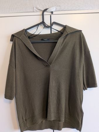 Massimo Dutti Olive Green Top, Size S, good condition
