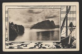 CP Chocolat Klaus : Barque entre Lac et Montagnes , 1920s