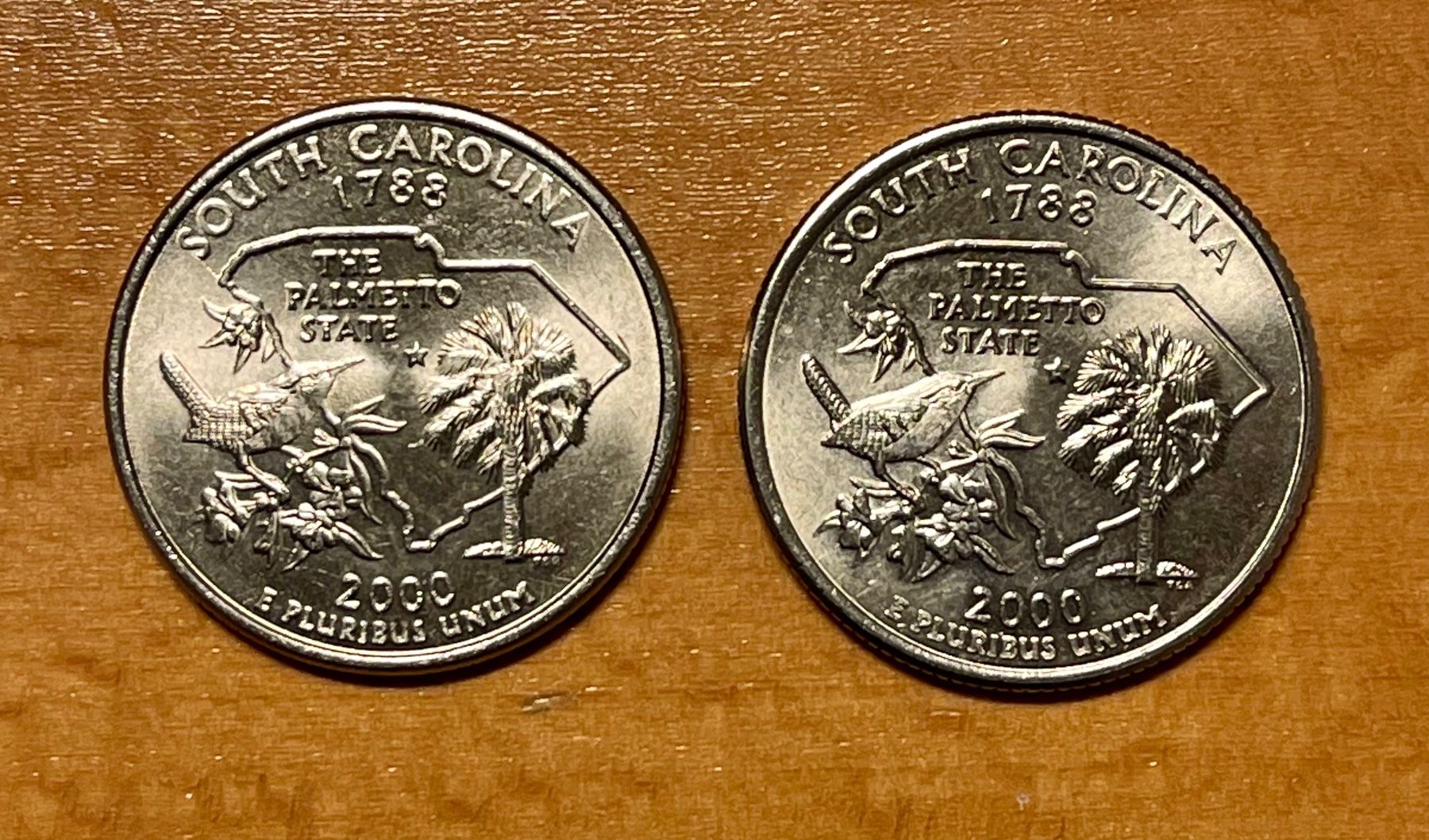 Tutti le monete: 2 USA State Quarters South Carolina 2000 D&P – Nuovo (secondo la descrizione) da Lostorf venduto da Spiridon