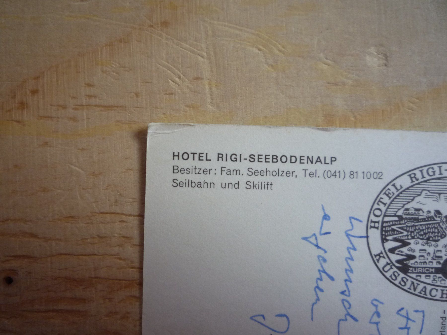 Ansichtskarten: Rigi-Seebodenalp, 19.7.71 – Gebraucht aus Rieden SG von Brockehuesli 2
