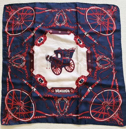 Seiden-Tuch Cab Anglais Navy Rot