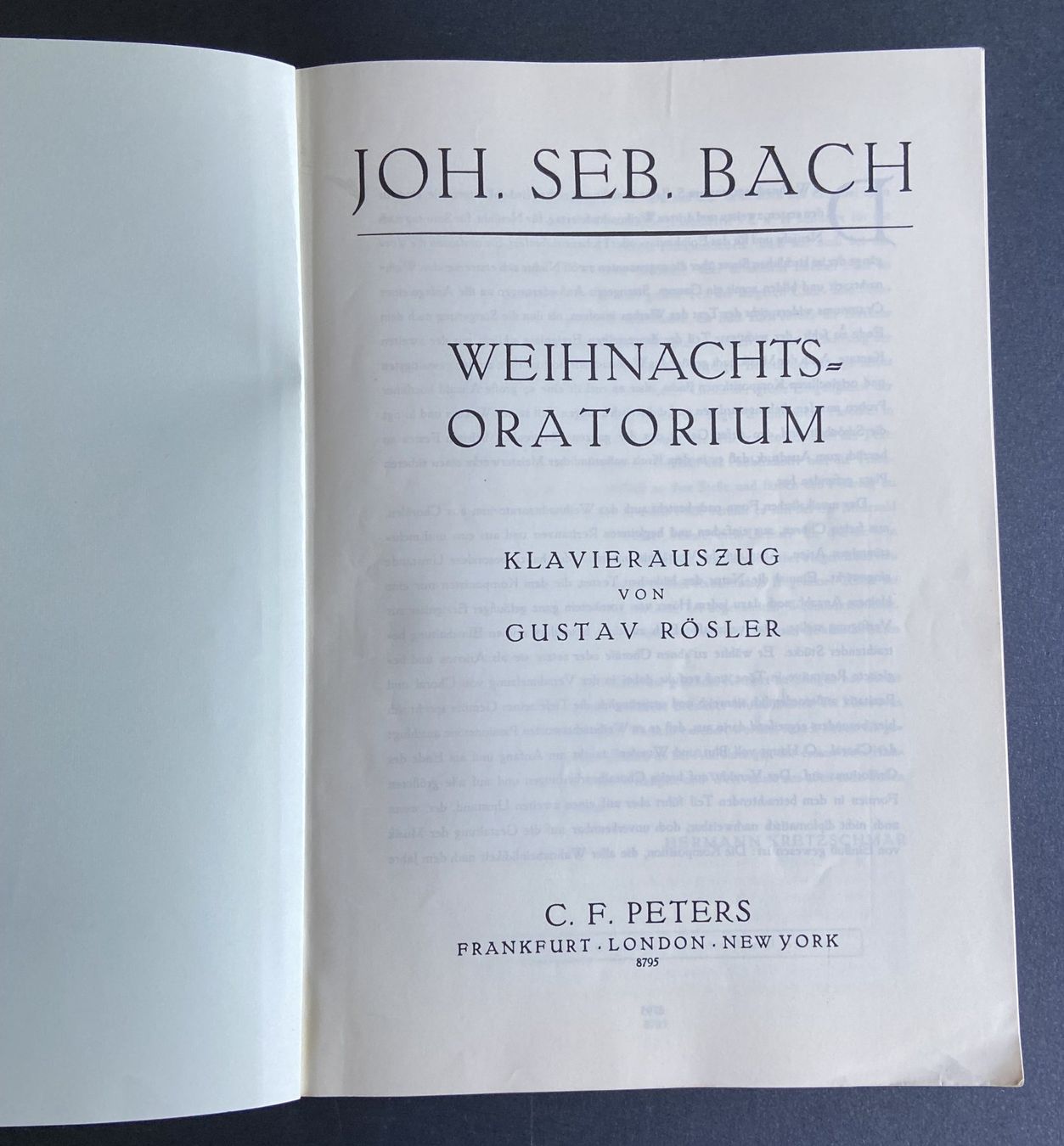 Libri: Notenbroschüren Klassik    "Bach" – Usato da Böckten venduto da Hansi36 1